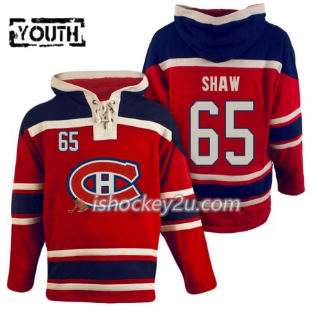 Børn NHL Montreal Canadiens Andrew Shaw 65 Rød Sawyer Hooded Sweatshirt